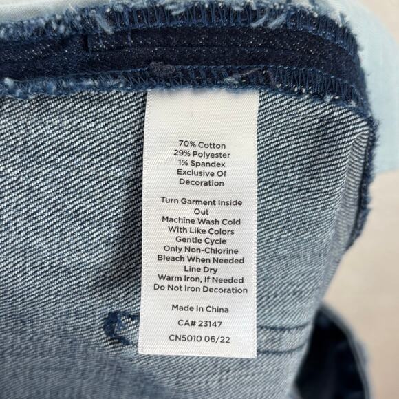 Talbots Sequin Stripe High Waist Straight Ankle Jeans Size 12 Petite - Picture 6 of 6